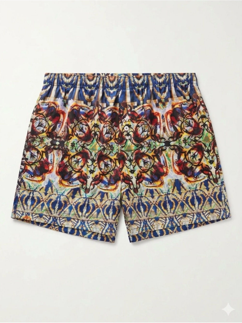 Robert Graham 100% Silk Multicolor Print Boxer Briefs
